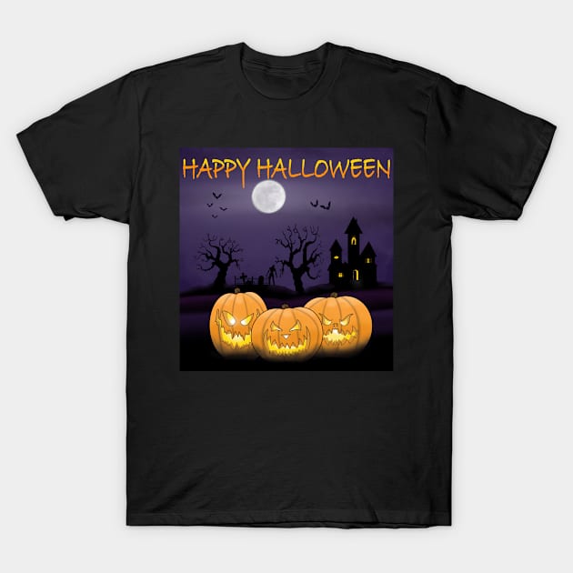 Happy Halloween T-Shirt by 752 Designs